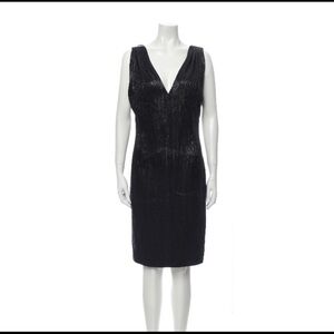 VTG NWT Gianni Versace Couture V Neck Shimmer Dress Size 40